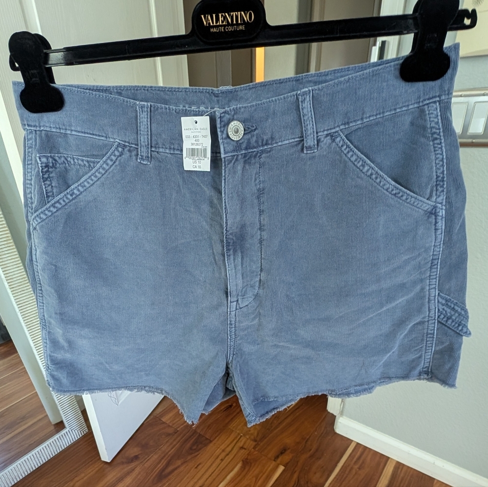 American Eagle Outfitters Corduroy 100% Cotton High Rise Short Size 10 Nwt